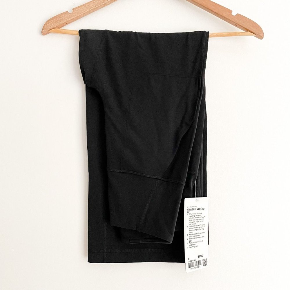 NWT Lululemon Black Align Wide Leg Crop Leggings
